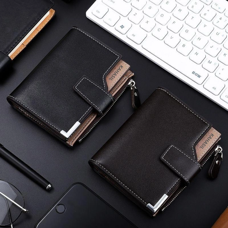 Product image KAHASIL - Dompet Lipat Wanita Pendek Bahan Kulit PU Leather KHDP44 all variant COKELAT